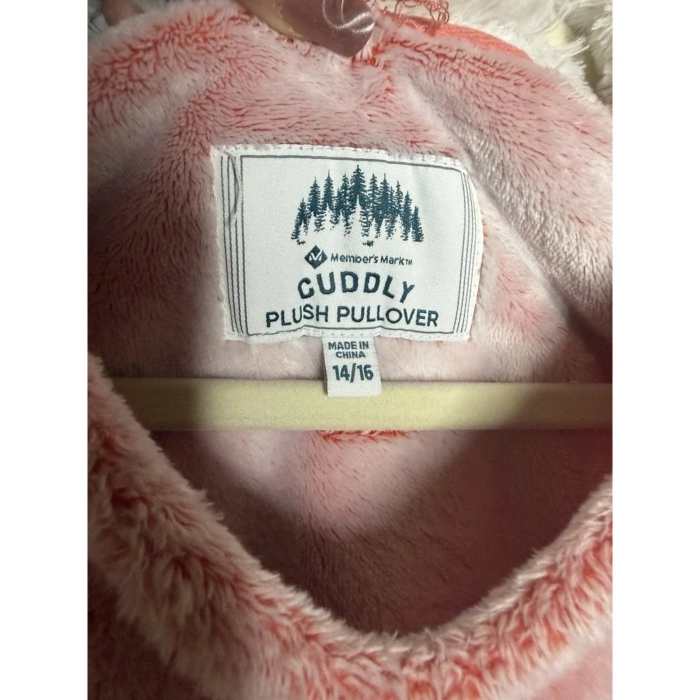 Member's Mark Girls Cozy Plush Sherpa Pullover Hoodie Sweatshirt, Size 14/16